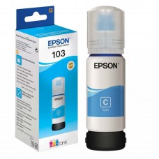 EPSON BOUTEILLE D'ENCRE ORIGINAL EPSON ECOTANK 103  CYAN POUR L3110 (C13T00S24A)